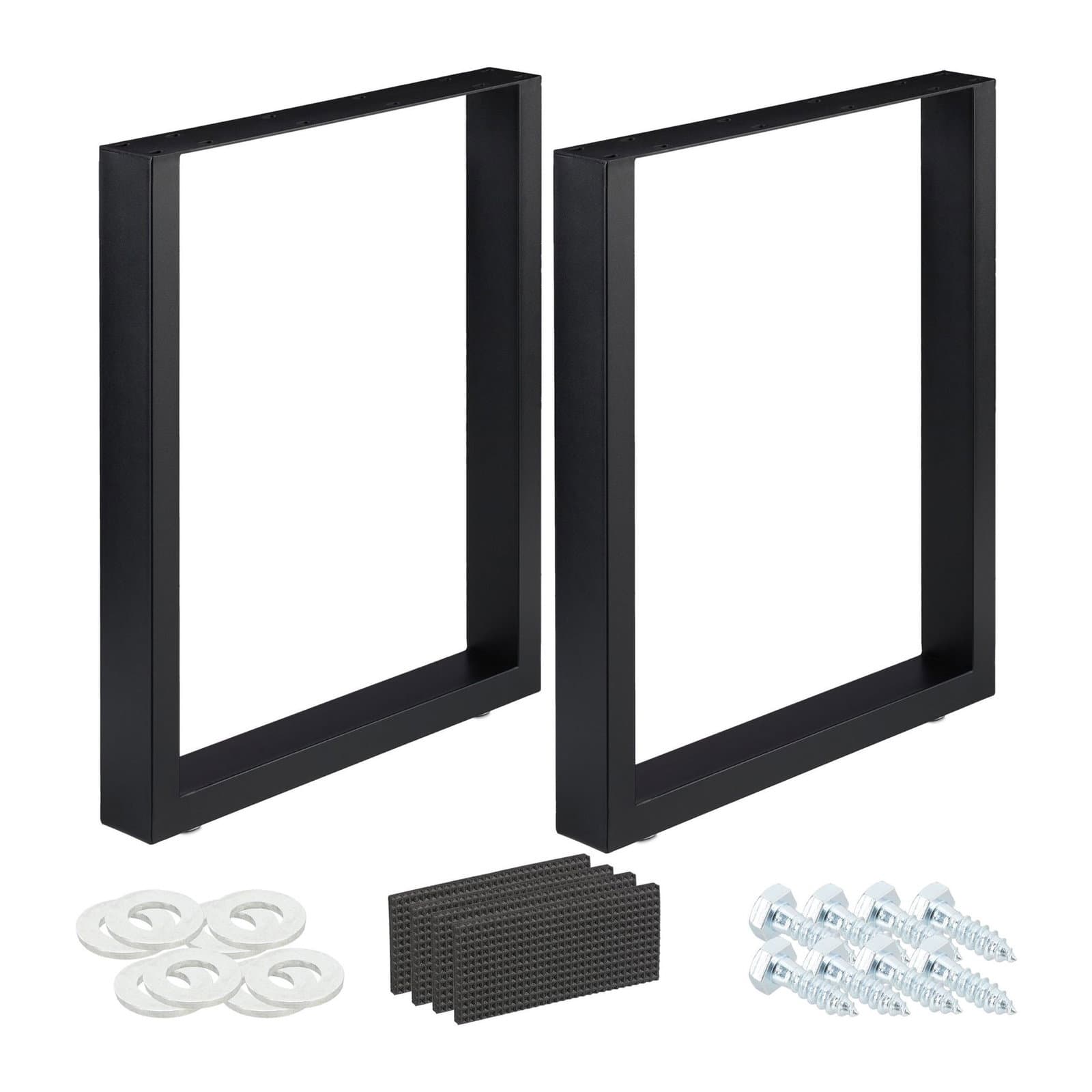 set di 2 runner da tavolo neri