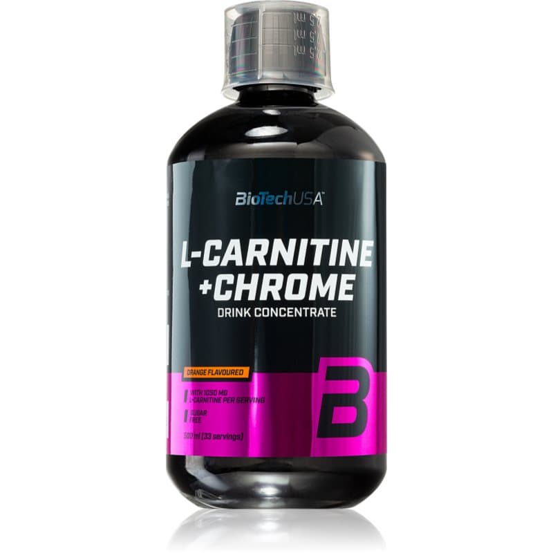 BioTechUSA L-Carnitine + Chrome Konzentrat zur Zubereitung von Getränken Geschmack Orange 500 ml