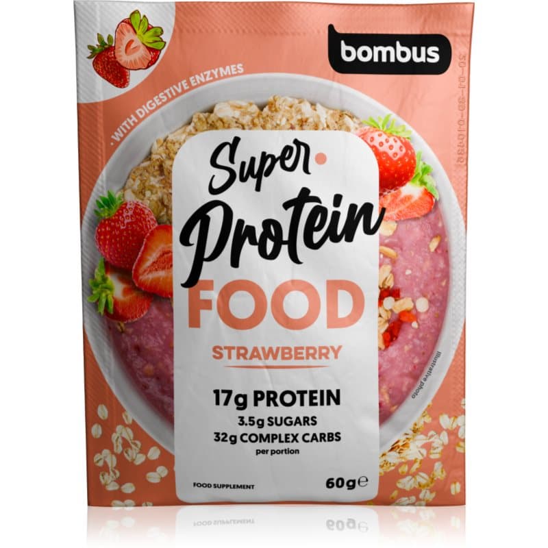Bombus Super Protein Food Instant-Brei mit Eiweiß Geschmack Strawberry 60 g