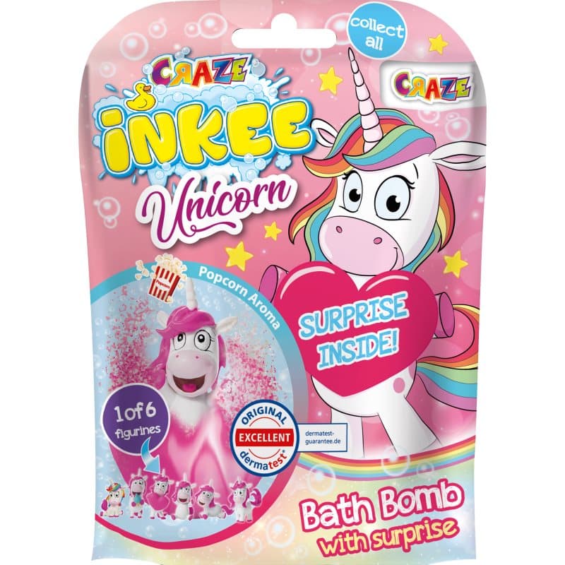Craze INKEE Unicorn Badebombe für Kinder 1 St.