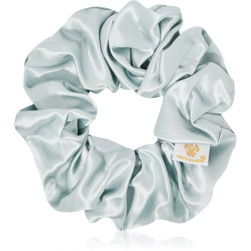 Crystallove Mulberry Silk Scrunchie Haargummi aus Seide Amazonite 1 St.