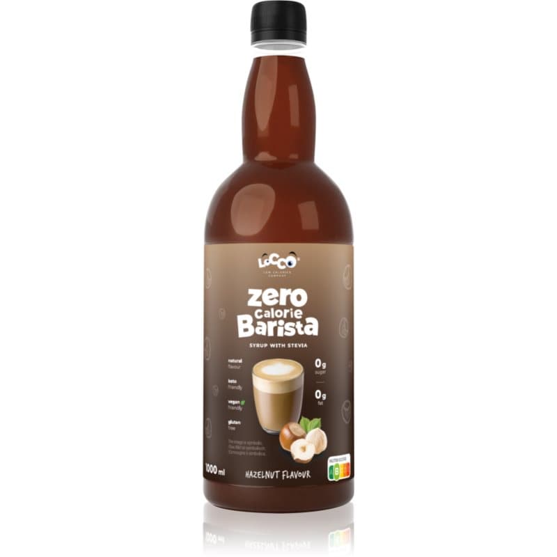 Locco Barista Syrup with Stevia Sirup ohne Kalorien Geschmack Hazelnut 1000 ml