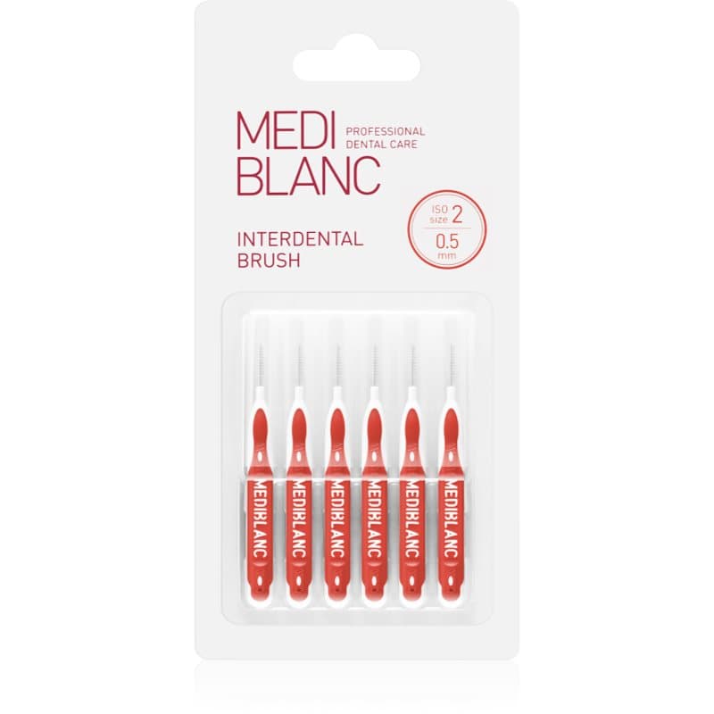 MEDIBLANC Interdental Pick-brush Zahnbürste für die Zahnzwischenräume 0,5 mm Red 6 St.