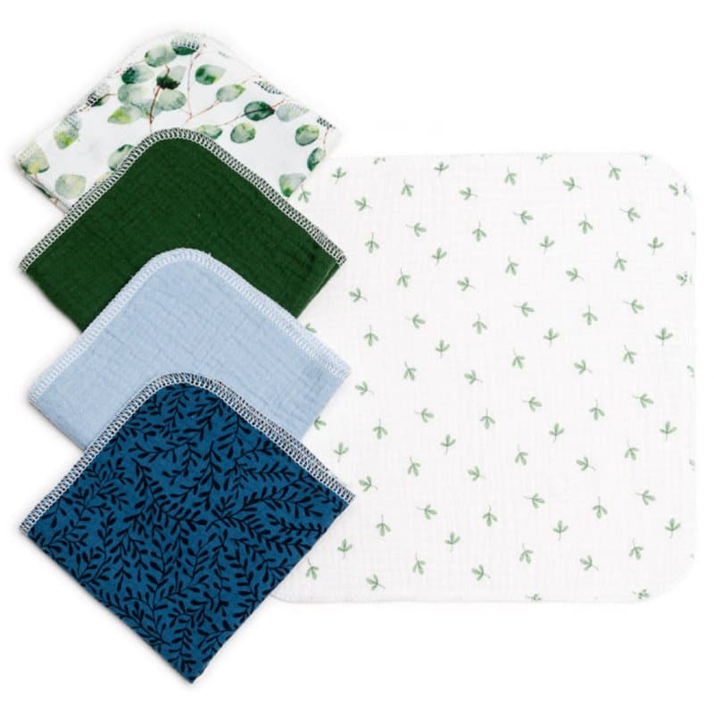 T-TOMI BIO Muslin Napkins Servietten 25 x 25 cm Boy 5 St.