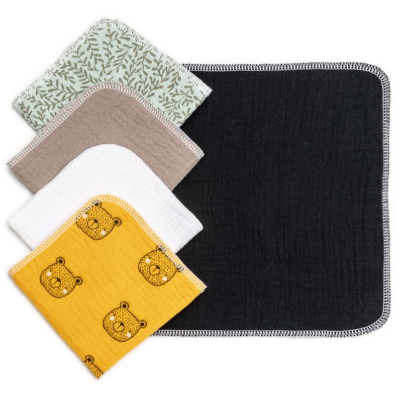 T-TOMI BIO Muslin Napkins Servietten 25 x 25 cm UNI 5 St.