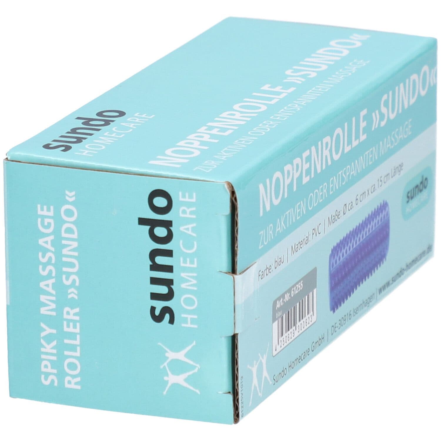 Sundo Massageroller mit Noppen blau 15 cm ø6cm view 2