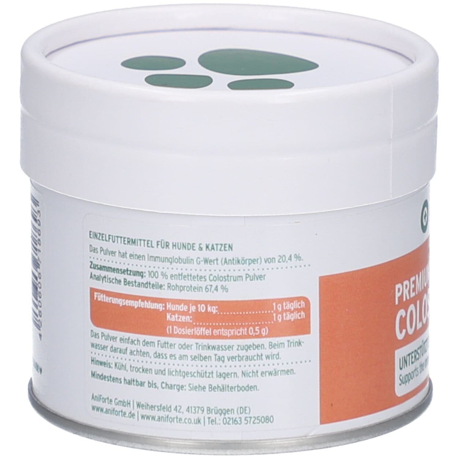 AniForte Premium Colostrum – Natürliches Ergänzungsmittel zur Stärkung des Immunsystems von Hunden und Katzen view 2