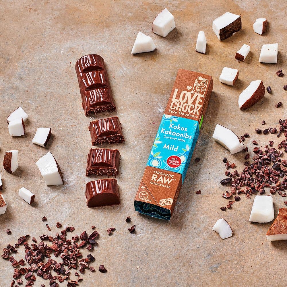 Lovechock Kokos Kakaonibs Mild 68% Kakao view 2
