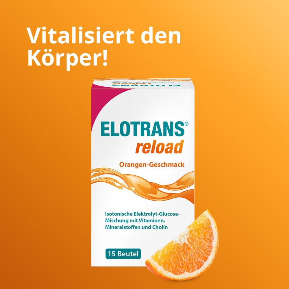 Elotrans® reload – Veganes Trinkpulver – nach anstrengenden Aktivitäten oder bei Erschöpfung, Isotonische Elektrolyt-Glucose-Mischung view 2