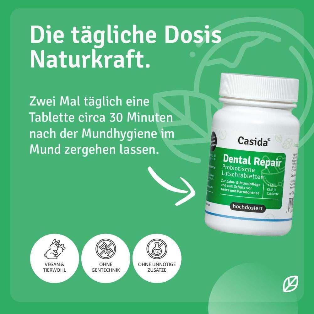 Casida Dental Repair Lutschtabletten gegen Zahnfleisch Probleme, Zahnfleischentzündungen & Mundgeruch view 2
