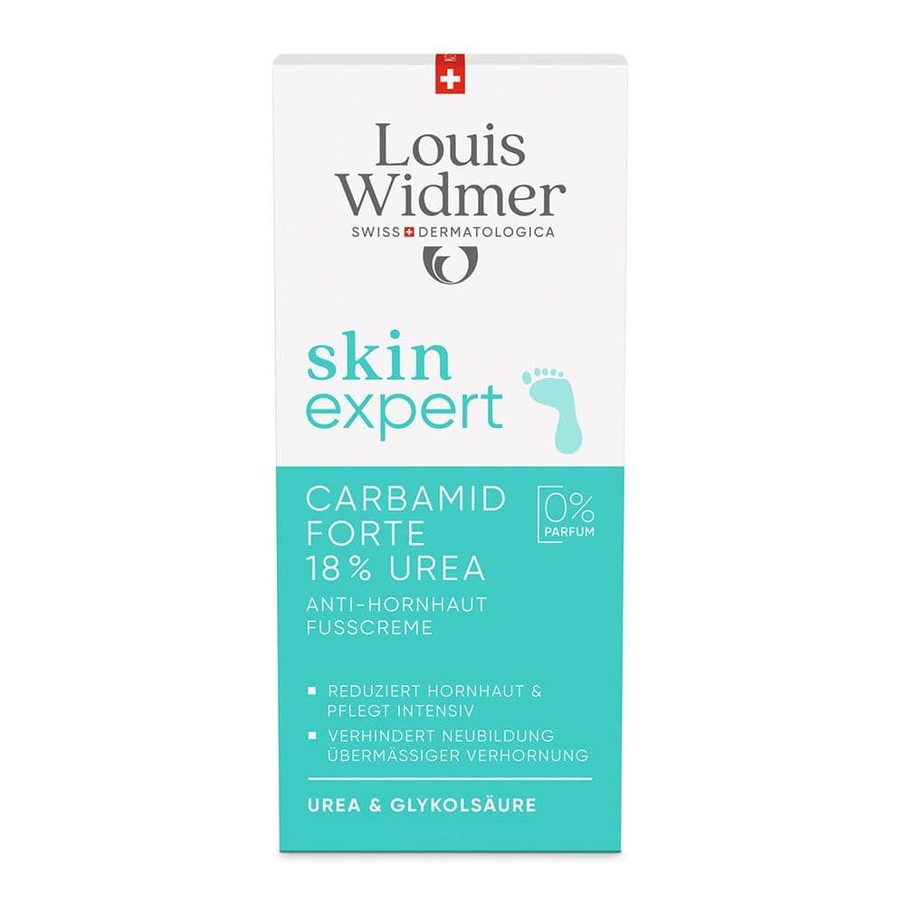 Louis Widmer skinexpert Carbamid Forte 18 % Urea Anti-Hornhaut Fußcreme o.p view 2