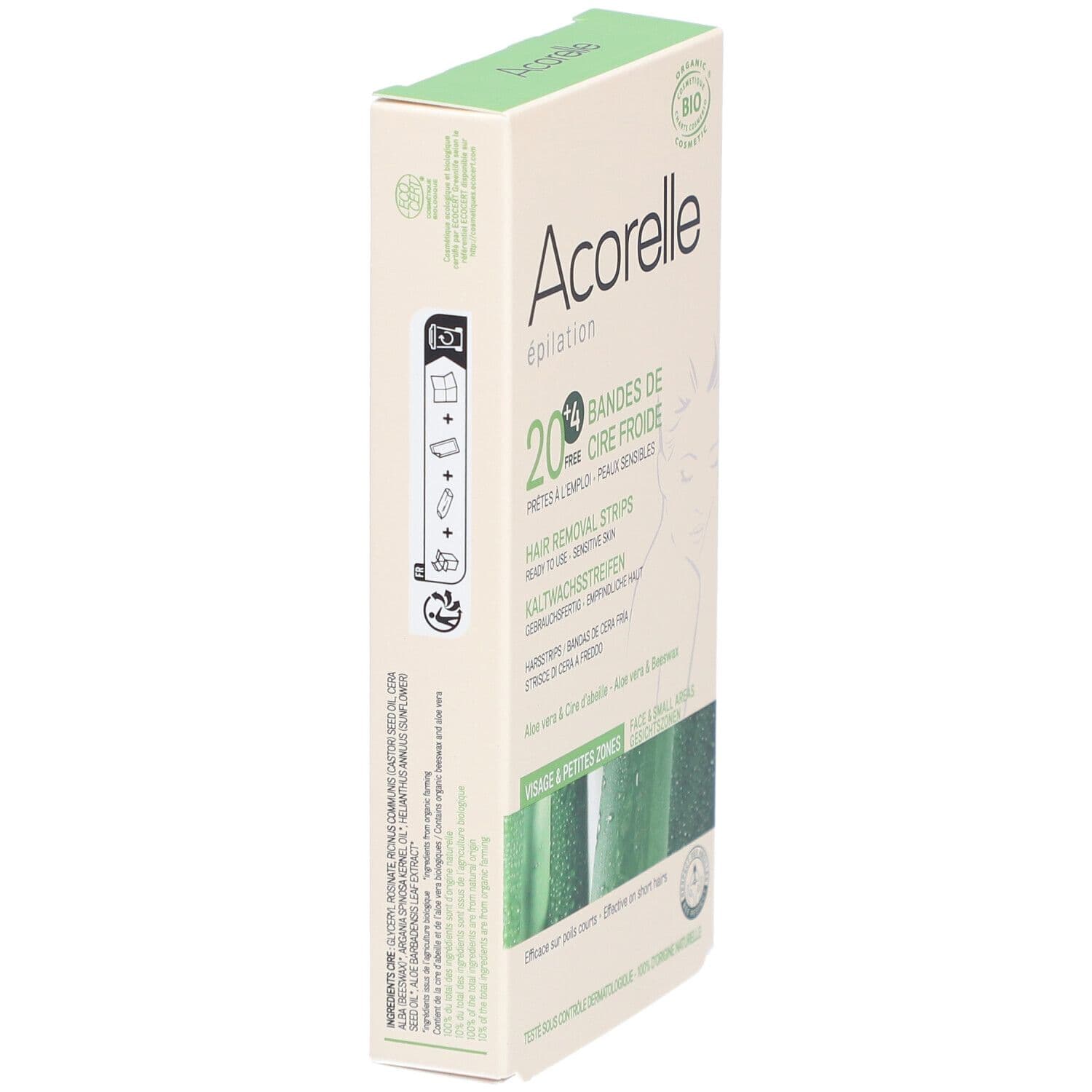 Acorelle Kaltwachsstreifen Gesicht 20 + 4 Streifen 14g view 2