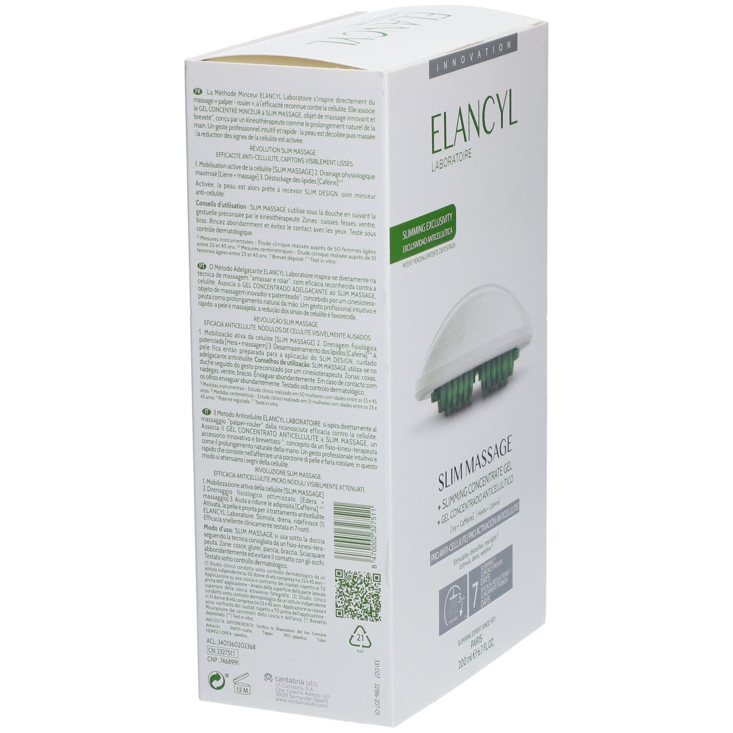 Elancyl Slim Massage Set Schlankheitskonzentrat Gel + Massagehandschuh view 2