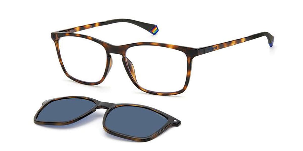 Polaroid PLD 6139/CS With Clip-On 086/C3 55mm Tortoiseshell Herren Brillen
