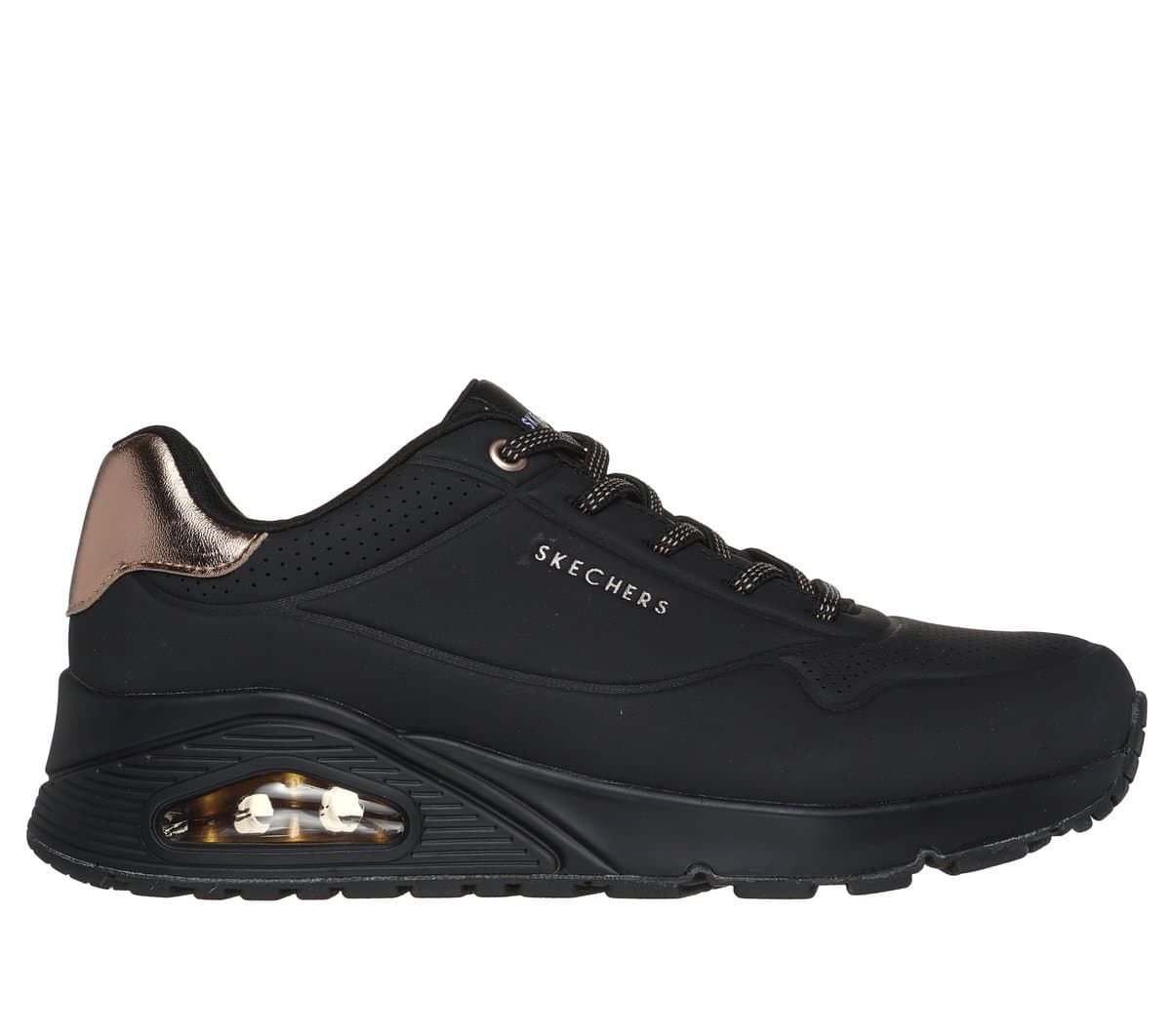 Skechers UNO - Shimmer Away Sneaker in Schwarz, Größe 38
