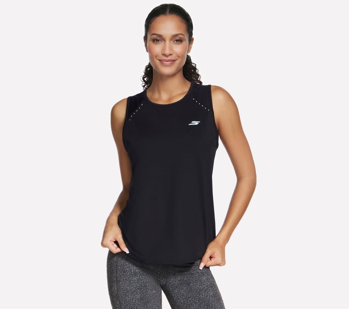 Skechers Stride Performance Tank Top in Schwarz, Größe Groß