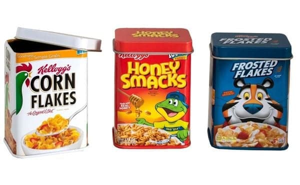 Kellogs Metalldosen Set