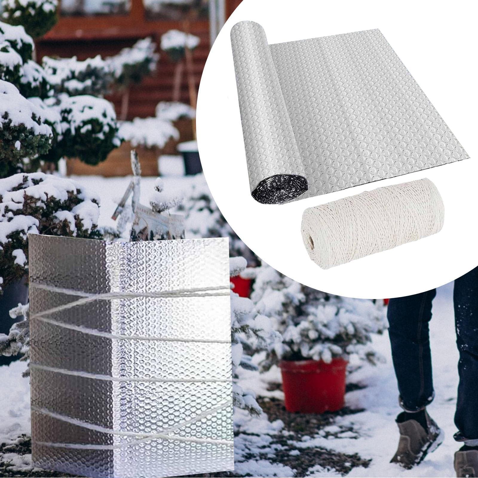 Reflektierende Folienisolierrolle Doppelblase Sommer Winter Wärme für Türen