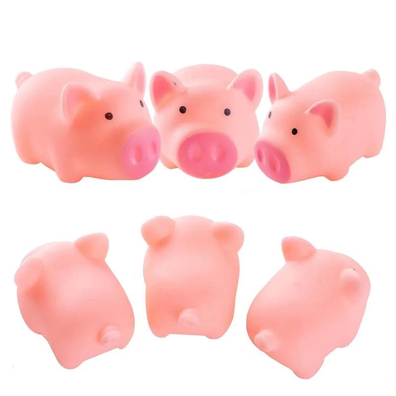 50 Stück Cartoon Gummi Schwein Quietschgeräusch Entlüften Stressabbau Spielzeug für Kinder Geburtstagsfeier Gastgeschenke Babyparty Geschenk