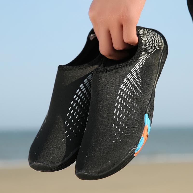 Herren Strandschuhe Schnelltrocknende Schwimmschuhe Yoga Fitnessschuhe Laufbandschuhe 35-46 cm schwarz/gold