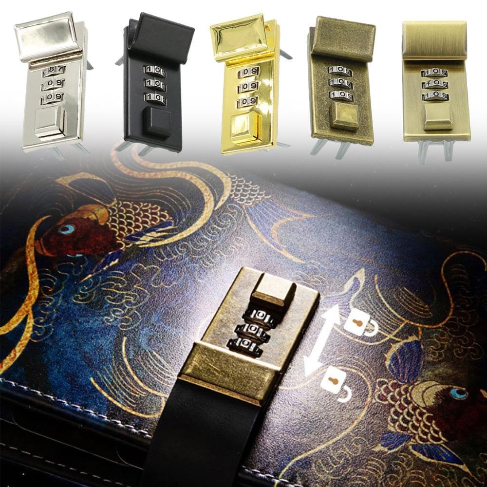 DIY Notizbuch Passwortschloss Wasserdichtes Aktenschloss Langlebiges Echanismus Schloss Handtasche