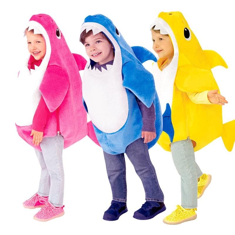 Kind Unisex Kleinkind Familie Shark Cosplay Kostüm Halloween Karneval Party Für Kinder Kostüme 3 Farben cm