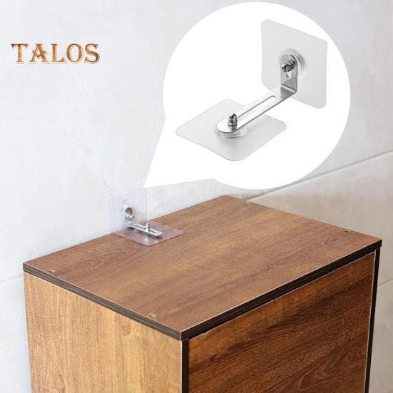 2-teiliges Möbel-Anti-Fall-Gerät, kein Bohren erforderlich, L-Halterung, transparent, nahtlos selbstklebend, Wand-Anti-Kipp-Halterungs-Set zur