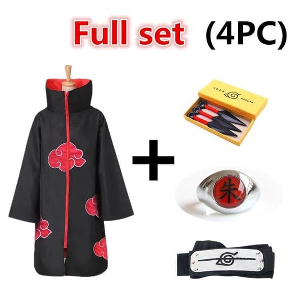 Akatsuki Uchiha Itachi Cosplay Kostüm Halloween Party Kostüme Kind Erwachsener Umhang Umhang cm