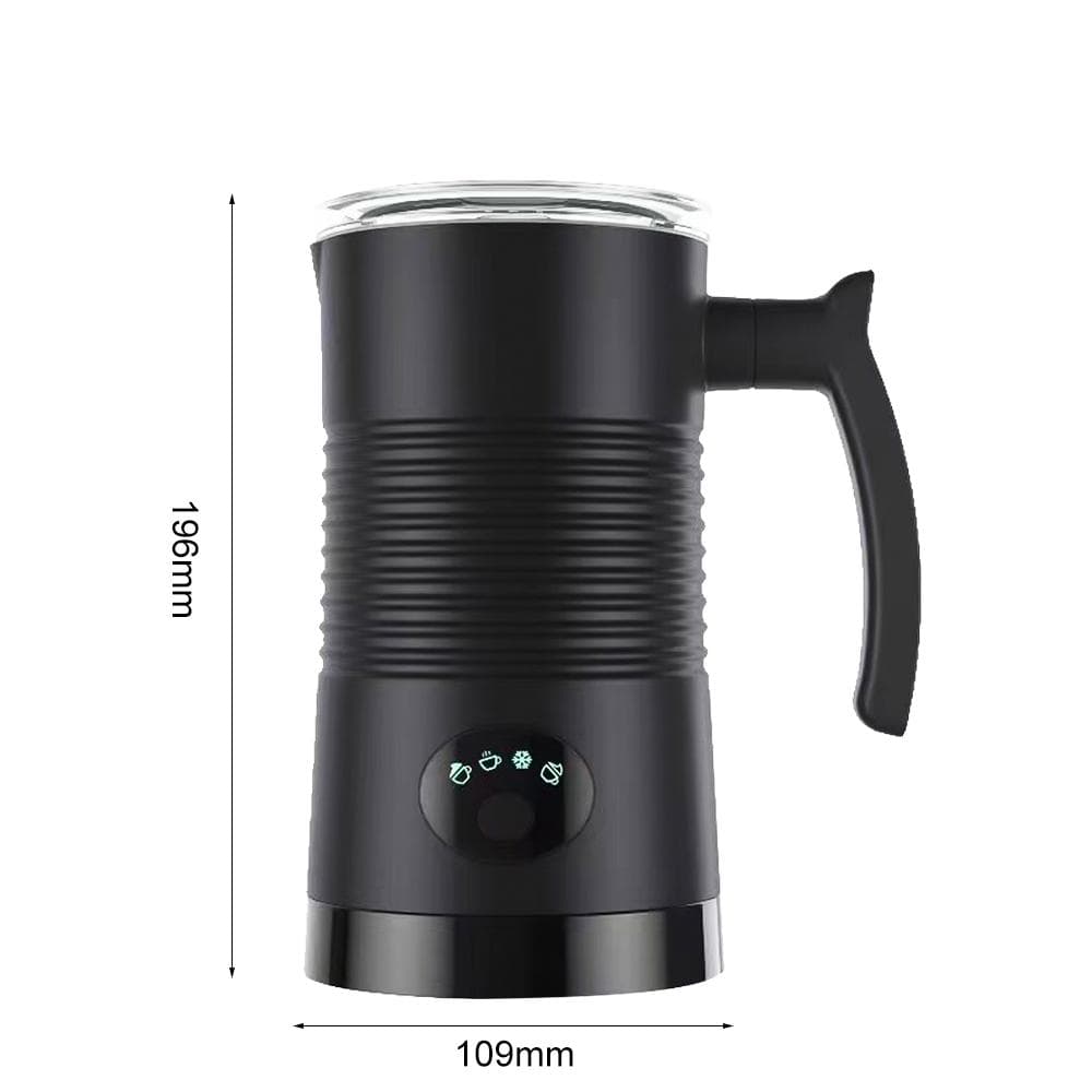 Milchaufschäumer, 4-in-1-Heiß-/Kaltschaumbereiter, 400 W, abnehmbare Antihaft-Innenseite, 11,84 oz/350 ml, elektrisch schwarz