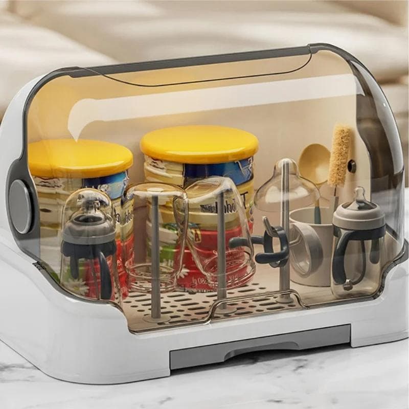 Égouttoir à biberons pour bébé, porte-gobelet pour tétine avec couvercle, support de rangement et de séchage, machine de nettoyage et de