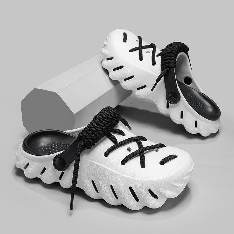 Neue Herren Hausschuhe Sommer Mode Flache Schuhe Zehensandalen Strand Leichtigkeit Lauf Sandalen Schuhe Outdoor Pantoletten cm weiß/schwarz