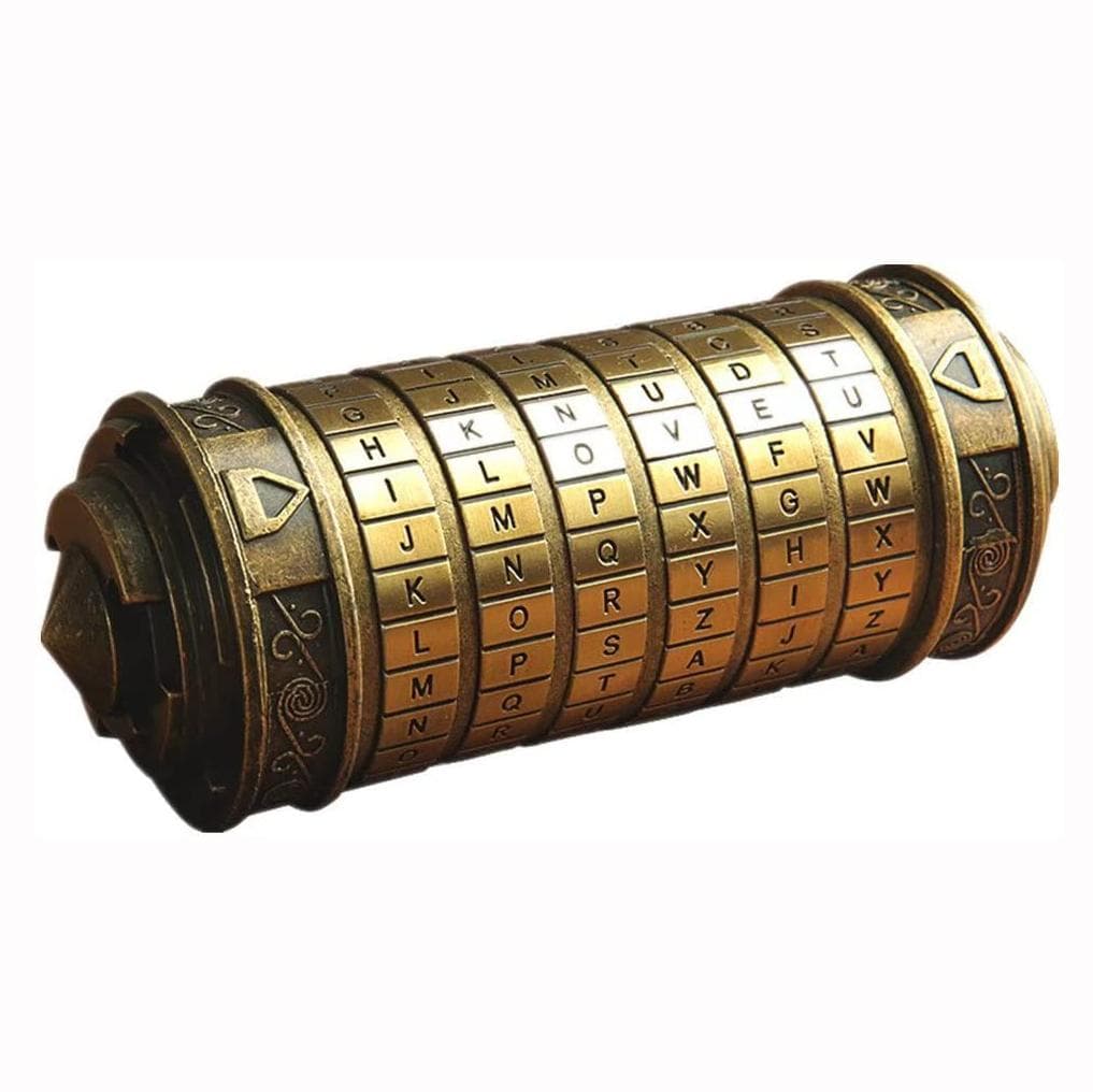 Cryptex Da Vinci Code Mini Cryptex Lock-Puzzleboxen mit versteckten Fächern, Jahrestag, Valentinstag, romantische Geburtstagsgeschenke schwarz