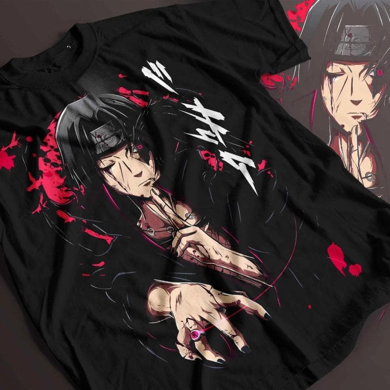 Naruto Shippuden Japanischer Anime Herren T-Shirt 2025 Sommer Neu Retro Herren- und Damen-Streetwear cm
