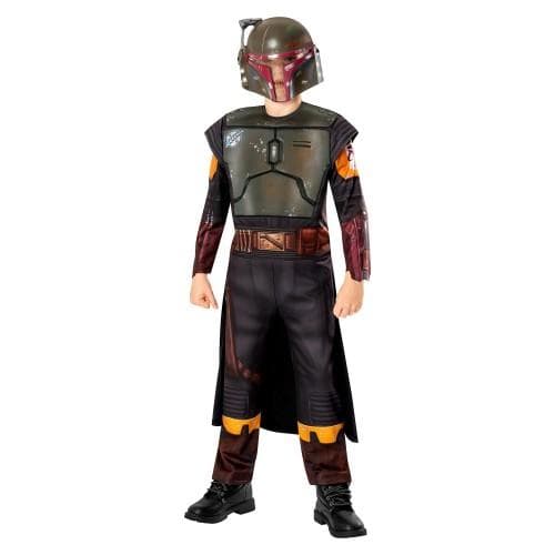 Krieg der Sterne: Das Buch von Boba Fett Deluxe-Kostüm für Kinder/Kinder cm schwarz/grün
