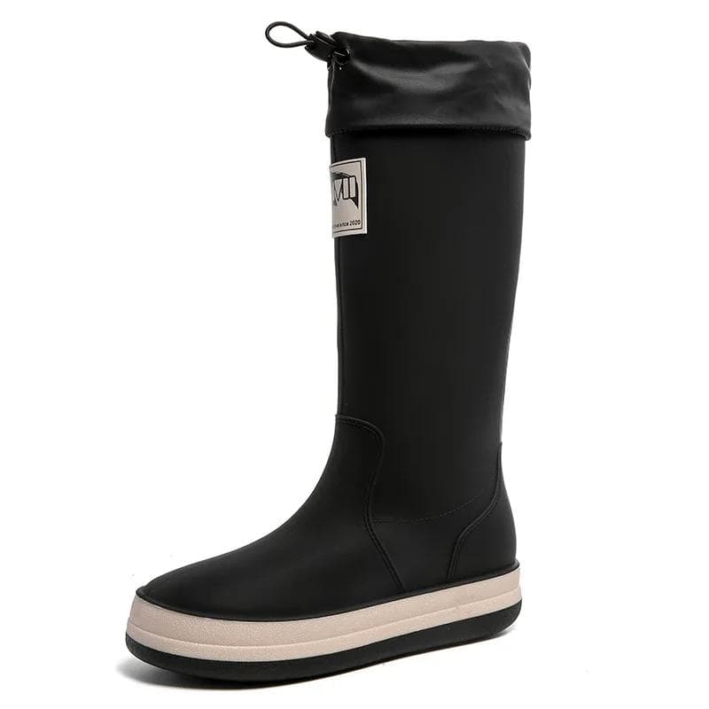 Outdoor-Gummistiefel für Damen, modische mittlere Angelschuhe, rutschfeste wasserdichte Schuhe, Paar-Arbeitsschuhe, Gummischuh, warme Regenstiefel cm