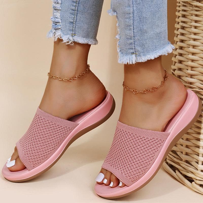 Sandalen Damen Elastic Force Sommerschuhe Damen Flache Sandalen Casual Indoor Outdoor Slipper Sommersandalen für Strand cm