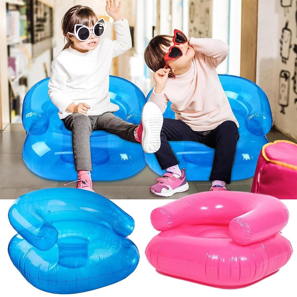 Fauteuil Gonflable Siège Unique PVC Transparent Fauteuil Gonflable Balcon Canapé Gonflable Plage Pour Chambre F6J7