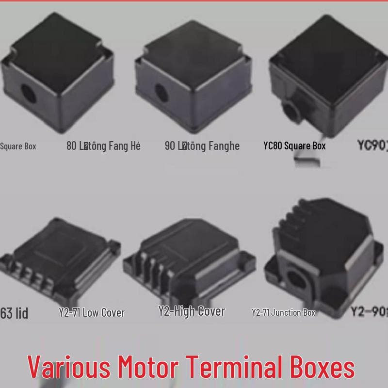Boîte de jonction de câblage pour moteur monophasé en plastique Y2 avec couvercle - Ensemble complet d'accessoires pour moteur