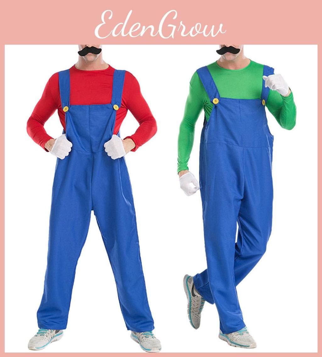 Bros Super Mario Luigi Klempner Arbeiter Halloween Cartoon Kostüm Kleid Cosplay cm