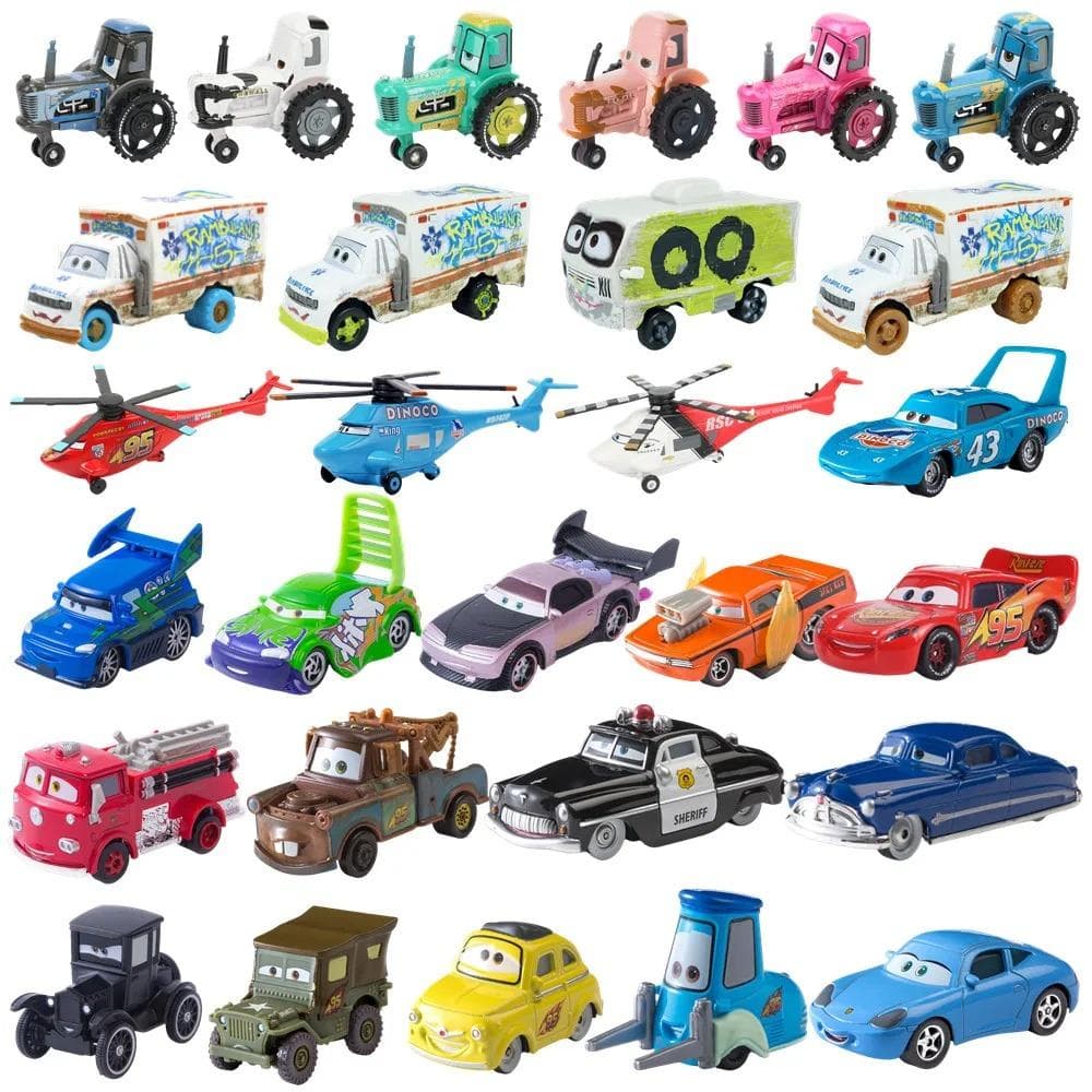 Autos Disney Pixar Autos Spielzeug Lightning McQueen Jackson Storm Hook Sally Sheriff 1:55 Diecast Modellauto Spielzeug Kinder Geburtstagsgeschenk