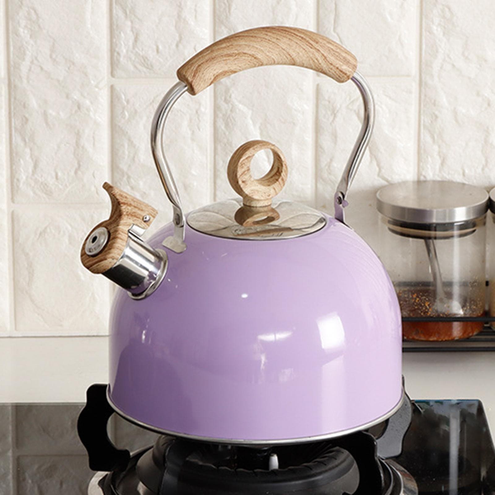 Bouilloire à thé sifflante Eau 2,5 L Ébullition Lait Gain de temps Élégante Préparation café Portable