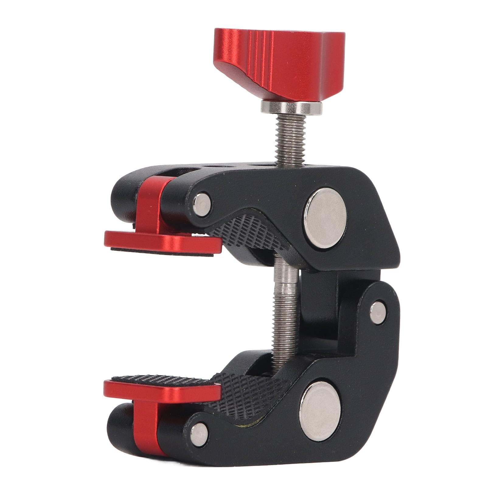 Pince Super Clamp Rouge Pince Crabe Alliage d'Aluminium Coussin en Silicone Résistante aux Chutes Pince pour Appareil Photo avec Trous de Vis 1/4 3/8