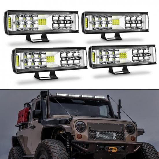 Lot de 4 Pods LED 6 Pouces à Tir Latéral 60W Faisceau Combiné Lumières Off Road Marine ATV.