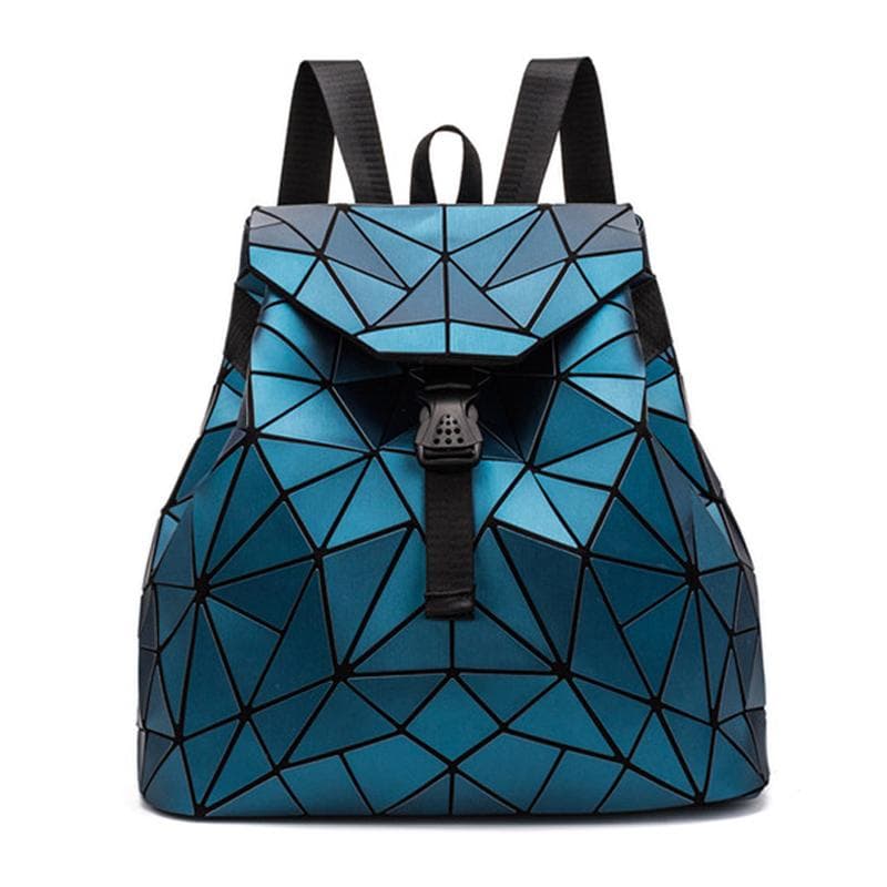 Frauen Rucksack Mode Holographische Bao Rucksäcke Weibliche Student Geometrie Tasche Reisetaschen Einkaufs Rucksack blau