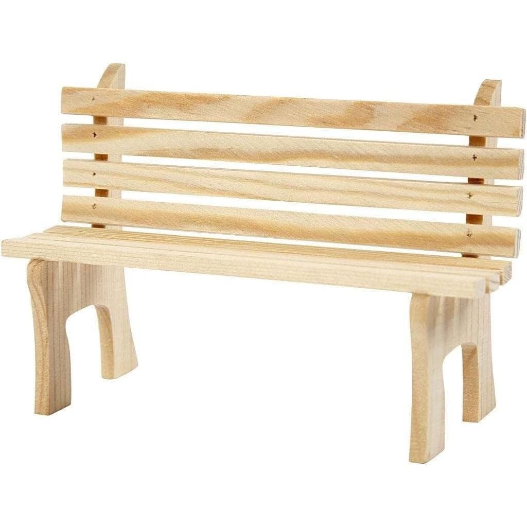 Banc 13x8,5x5cm, maison de poupée, maison de poupée, petit banc en bois massif, décoration de la maison, mini modèle, accessoires de décoration
