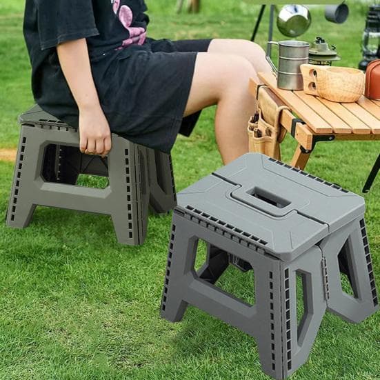 Klappstuhl aus Kunststoff mit tragbarem Griff, hält 180 kg, leicht, strapazierfähig, für Outdoor-Camping, Jagd, Picknick, Angeln, Mini-Klappstuhl
