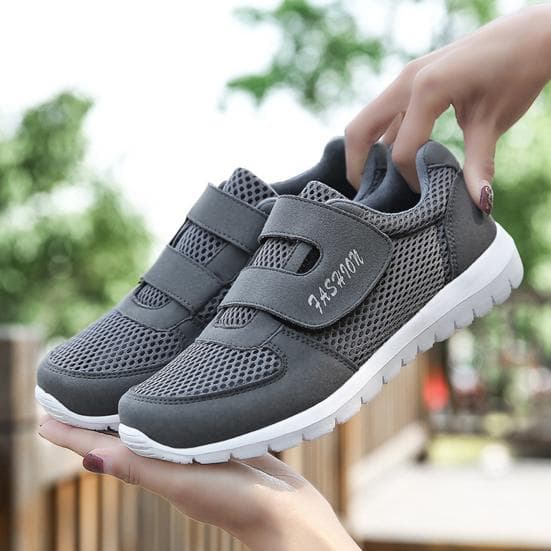 Atmungsaktive Slip-On-Sneaker aus Mesh für Herren, rutschfest, zum Laufen, Gehen, Outdoor-Schuhe cm blau