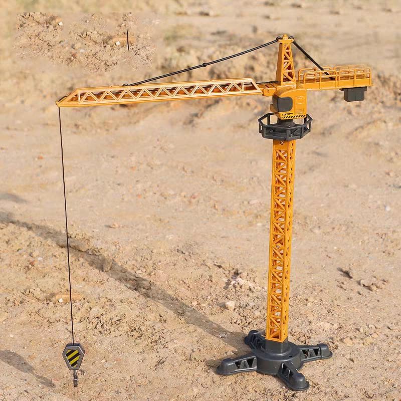 Alliage+Plastique Moulage sous Pression d'Ingénierie Grue à Tour Modèle Classique de Chantier Véhicule Chargeur Tracteur Excavatrice Jouets pour