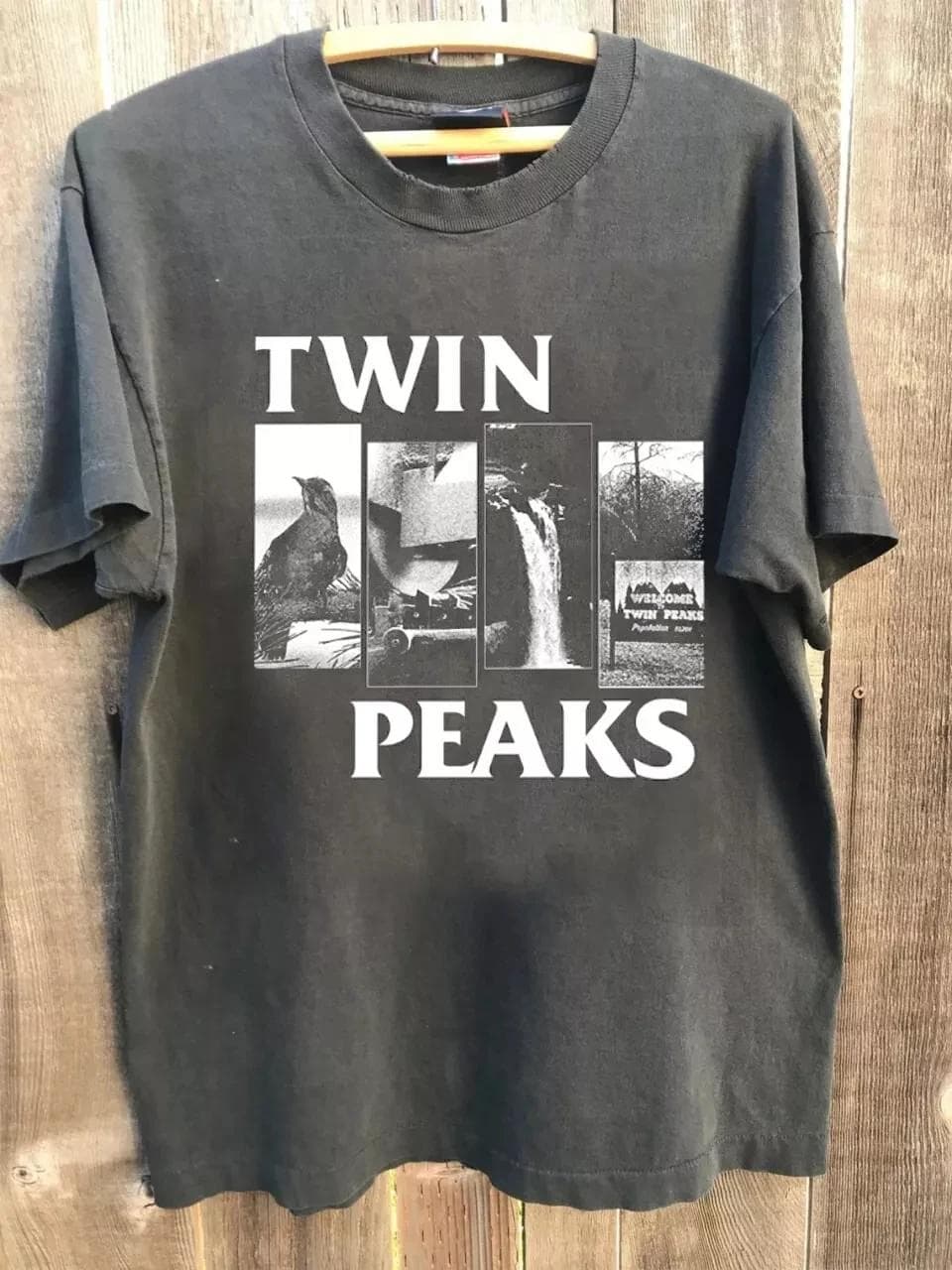 Remake Twin Peaks Basic Charcoal T-Shirt Retro-Stil klassisches T-Shirt S-4XL Grafik Kurzarmshirt Unisex Herren Damen Sommer cm