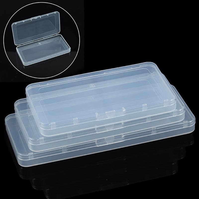Mini boîte en plastique, boîte rectangulaire, boîte translucide, boîte d'emballage, boîte de rangement, boîte de rangement, boîte de rangement